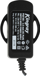 Kingray PSK18S 18V DC 1000mA plug pack with 2.5mm connector, Foxtel-approved desktop power for antenna amps