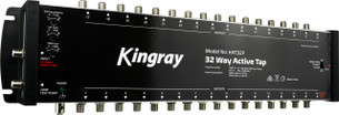 Side Close-up of Kingray KAT32F 14dB gain dials and 11dB satellite equalization, 20dB test point for quick adjustments