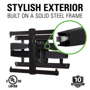 Sanus VXF730-B2 Advanced Full-Motion Premium TV Wall Mount featuring stylish exterior, built on a solid steel frame