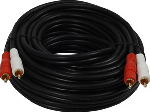 Digitek 10m RCA Male to Male Audio Lead 06BA10 to connect from central stereo to patio speakers