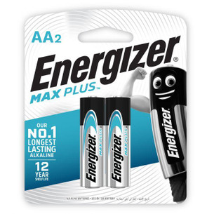Energizer Max Plus Advanced X91RP2T 1.5V AA Alkaline Battery 2pack in retail packaging