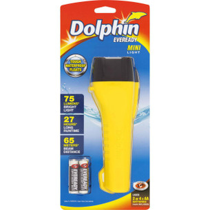 Eveready DOLH41 Dolphin Mini Torch 75 Lumens in retail packaging