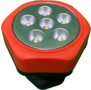 Rotating magnetic LED work light for garage and workshop tasks