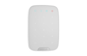 White Ajax 2-Way Wireless Touch KeyPad with panic button and 200 passcode support for Ajax security systems