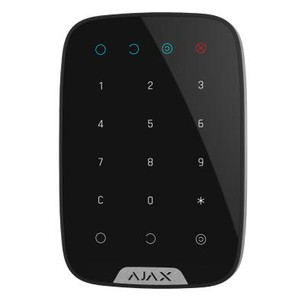 Black Ajax 2-Way Wireless Touch KeyPad with panic button and 200 passcode support for Ajax security systems