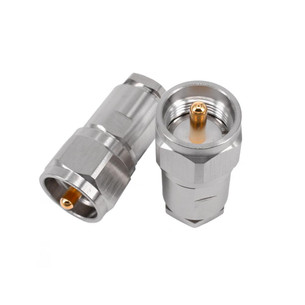 Close-up of Hills Antenna BC85281 PL-259 connector, showcasing HEX clamp design for secure RG-213 coax RF connections