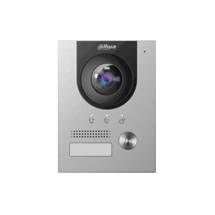 Anodized aluminum IP Villa door station with 2MP 140° camera close-up