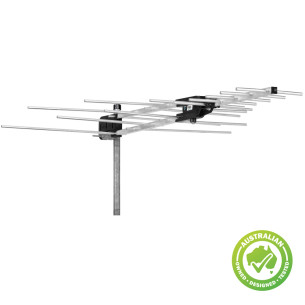Assembled view of Hills Antenna 01TBUV5-4G Tru-Band UHF/VHG 5 Element Antenna