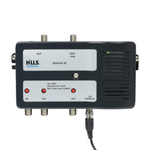 Hills Antenna FC658005C Maxilink-40 distribution amplifier powered front view