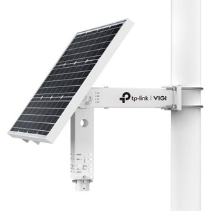 TP-Link VIGI SP6030 60W Intelligent Solar Power Supply System with 60W photovoltaic panel and 31.2Ah lithium battery installed outdoors