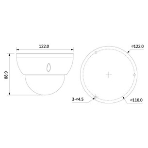 VIP Vision 2.0MP 24/7 Colour Fixed Dome Camera Schematic Diagram