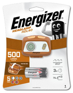 Packaging of ENERGIZER HEADLAMP HDL40 with 500 Lumens