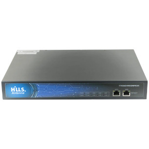 Front view of Hills Antenna 17HD4CHMODMPEG4 4 HDMI to 4 Channel DVB-T Digital Modulator showing data and NMS ports