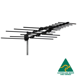 Hills Antenna 01TBUV7F-4G Tru-Band Folding 7-Element UHF/VHF Black Arrow 4G Antenna