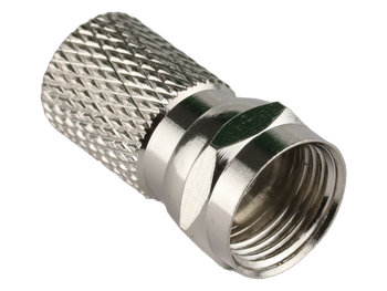 RG6 F-Type twist connector showcasing easy twist-on installation for TV antenna setup.