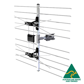 Hills Antenna FB608602-4G Tru-Max 18 phased array UHF antenna in silver aluminum for HD TV