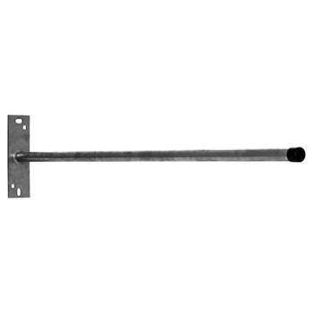 Expansive view of Hills Antenna FB603554 1400mm wall bracket in silver galvanized, extending 25mm mast for ultimate eave antenna reach