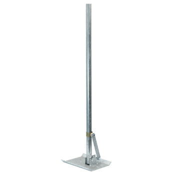 Durable Heavy-duty Hills Antenna FB602430 shown adjusted to 25° pitch on tin roof with digital antenna
