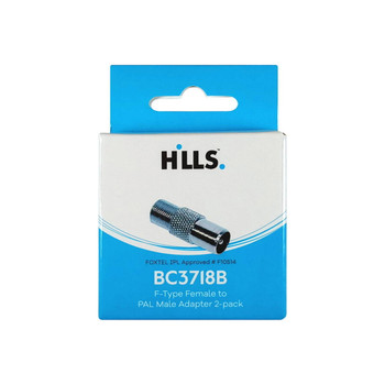 Hills Antenna BC3718B F-Type female to PAL male adaptor 2-pack boxed