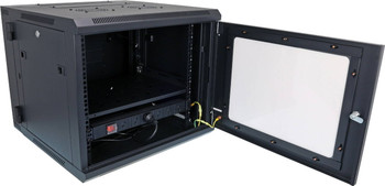 DataTek 24B9RWS66FPS swing-gate wall mount with toughened glass door opened