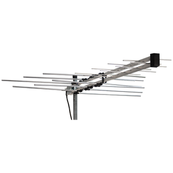 Metropolitan 01ACLP34F/POLY UHF/VHF log periodic antenna in silver aluminum for digital TV