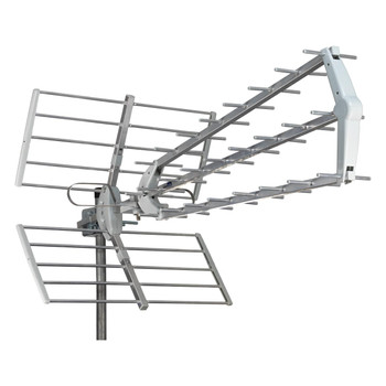 LTE Series 01BUTRIFL premium Yagi UHF antenna in silver aluminum for outer metropolitan reception