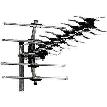 LTE Series 01BUWX18L 18-element premium Yagi UHF antenna in charcoal hammertone for outer metropolitan reception