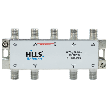Hills Antenna 8-Way F-Type Splitter 10BSPF8 for spreading antenna feed to eight TV areas
