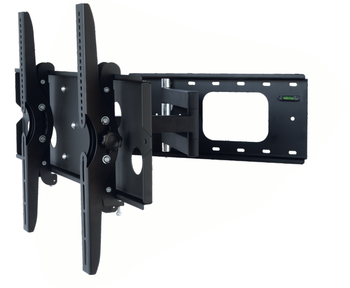 Digitek 32-60\" tilt swivel reach TV wall bracket in black powder-coated steel, extended 665mm with full-motion adjustments for universal LCD mounting