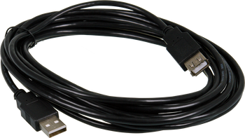 Digitek 06IUSBMF5M USB 2.0 male to female extension cable 5m in black PVC, 4-pin A connectors for Hi-Speed 480Mbps data transfer