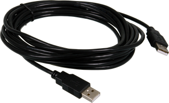 Digitek 06IUSBMM5M USB 2.0 male to male extension cable 5m in black PVC, 4-pin A connectors for Hi-Speed 480Mbps data transfer