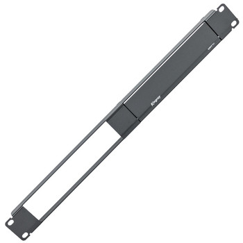 Kingray KB02 19-inch 1RU rack mount bracket housing two CAT01 combiners with blanking plate, sturdy steel for AV installations
