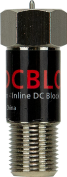 Kingray KDC Block in-line DC blocker with F-Male to F-Female connectors, compact shield for TV coaxial lines