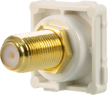 Digitek Recessed White RCA Female to F Female Insert - White