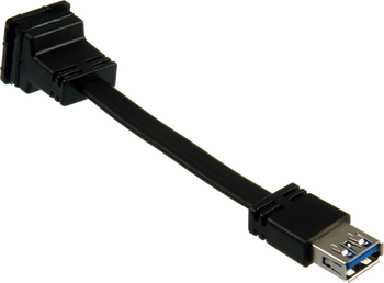 Durable black Digitek USB insert with tool-free snap-fit for easy home office AV upgrade