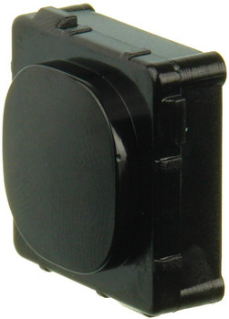 Closeup of black ABS plastic Digitek blank insert showing full slot seal for dust protection