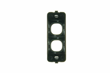 Digitek ABS plastic 2 gang architrave wallplate rear view