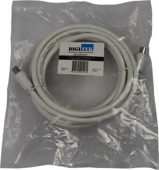 Poly bag packaging of Quad shield PAL to PAL coax lead for superior signal clarity