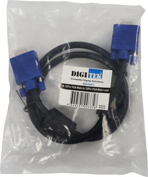 Hang-sell bag packaging of Digitek 06VGA1 1m VGA lead with label