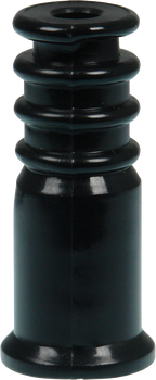 Black rubber protective boot for RG6 quad shield coaxial cable