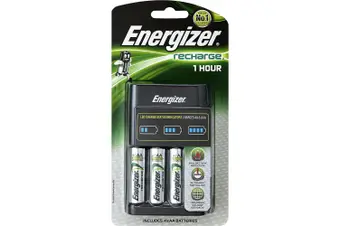 Energizer 1 Hour AA & AAA Battery Charger in retail packaging