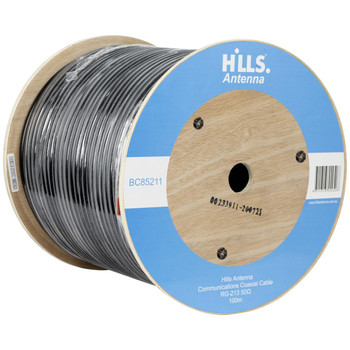 Low loss RG213 coax cable for radio and cellular frequencies