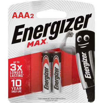 Energizer Max AAA Battery 2-Pack front packaging