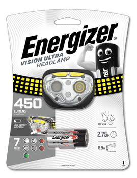 Energizer HDE32 Vision Ultra 450 Lumen Headlight in retail packaging