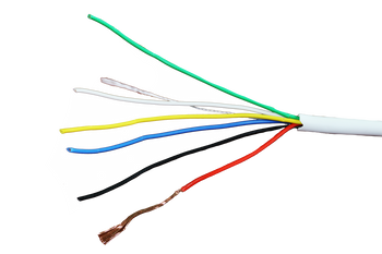 Flexible Digitek 14 strand bare copper security cable pulled from display box