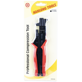 Hanglong Tools HT-H528A3 front-loaded F connector compression crimper in packaging