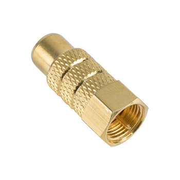 Gold-plated RCA to F-type audio video converter
