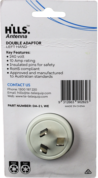 Safe left angle double power adaptor with insulated pins