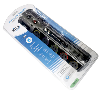 Hills Antenna 10 way surge protector with USB TV and network outlets