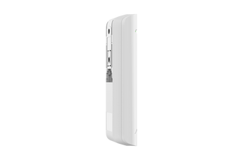 Side view of Ajax GlassProtect 9m range glass break sensor with false alarm filter